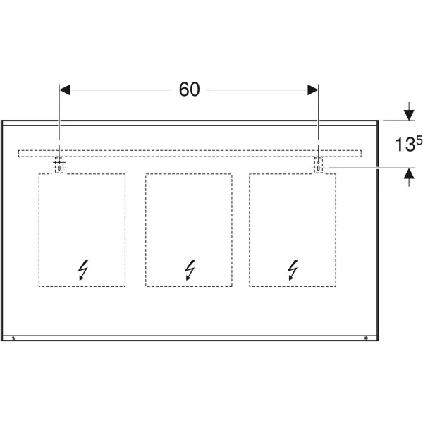 Зеркало с подсветкой Geberit Option Basic 501.074.00.1