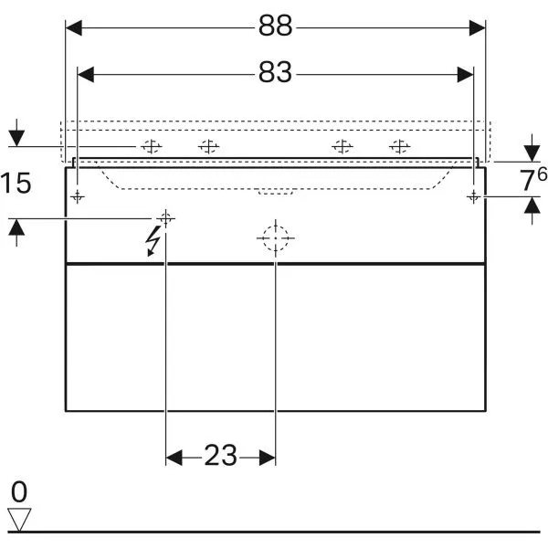Тумба для умывальника Geberit XENO121 500.509.43.1