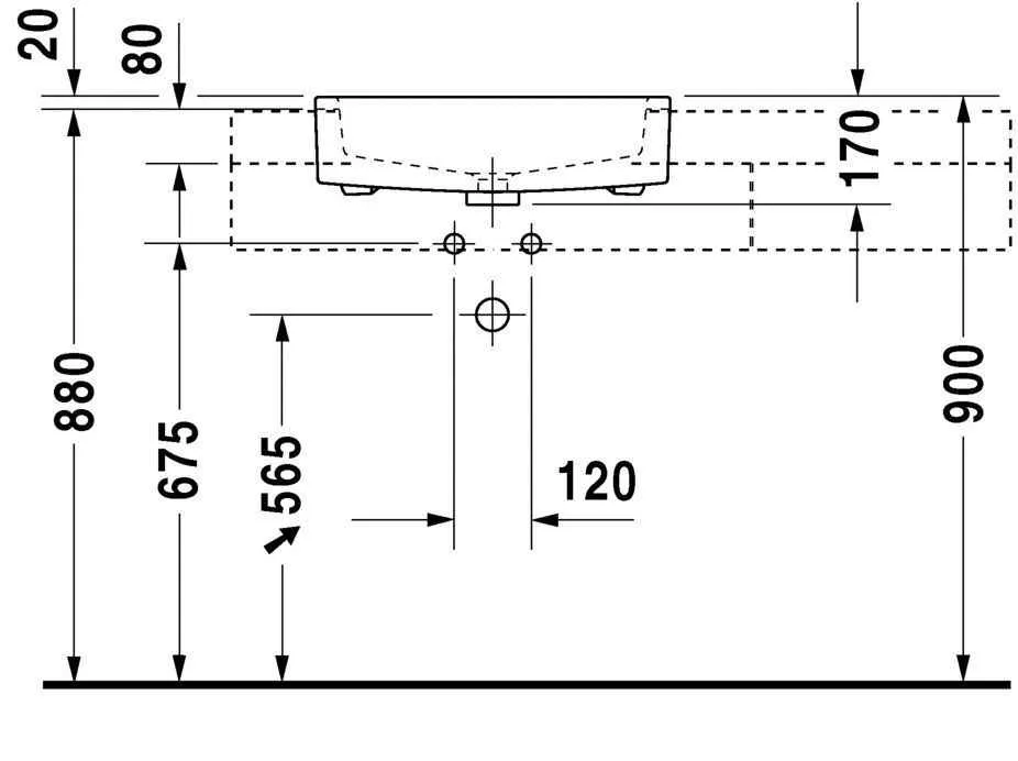 Раковина Duravit Vero 0314550000