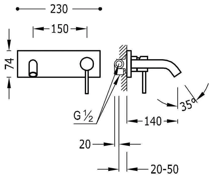 Змішувачі для раковини Tres Study 26220050OM