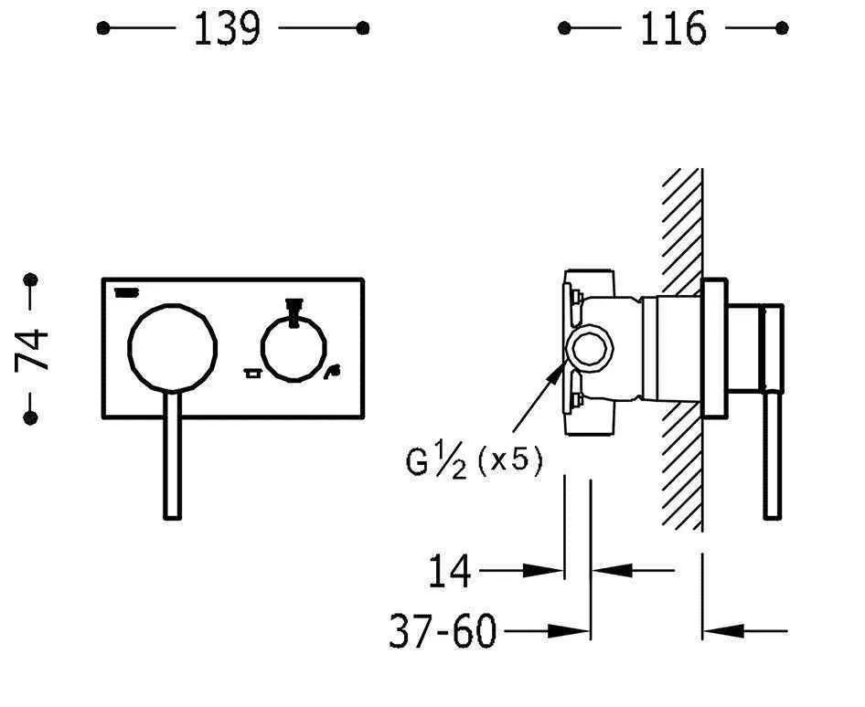 Змішувач для душа Mono-Term 21027399OM