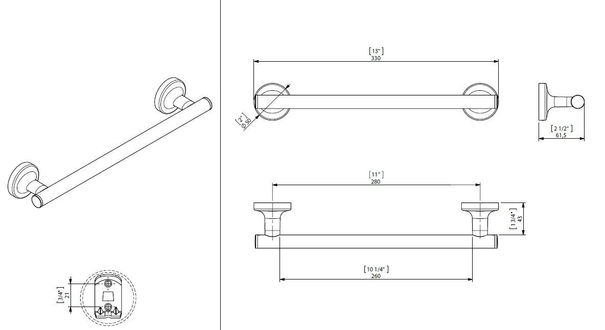 Полотенцедержатель Creabath Infinity 192717