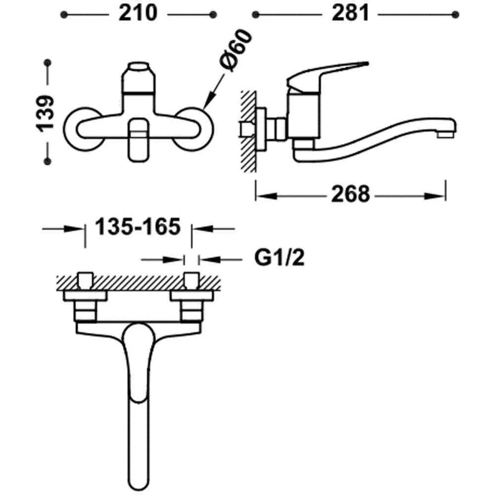 Смеситель на кухню Tres Base Plus 21632003