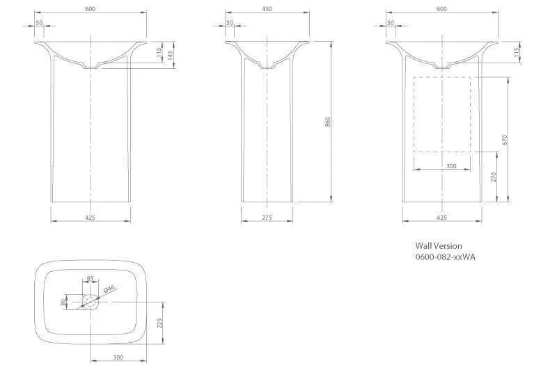 Підлоговий умивальник Knief Glam