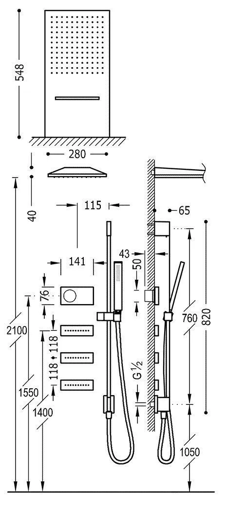 Душевая система Tres Shower Technology 9288407