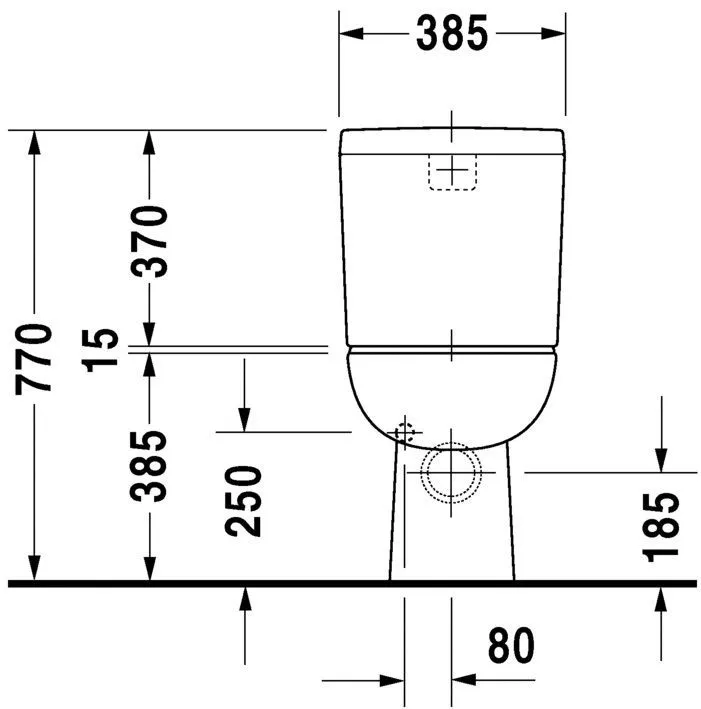 Унитаз напольный Duravit D-Code (комбинированный) 21110920002