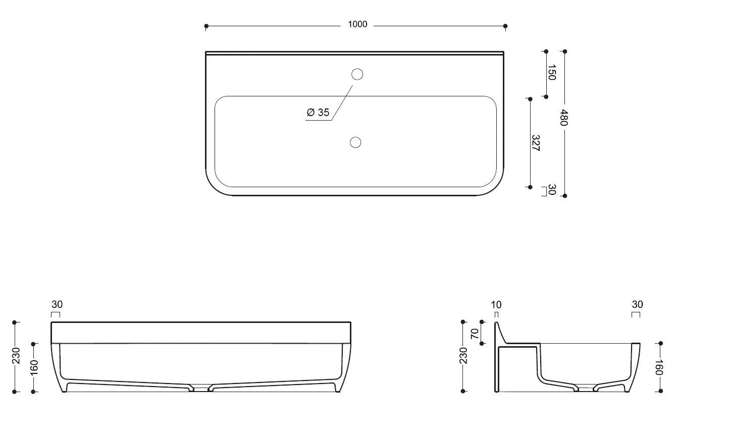 Умывальник AXA Radici 8720009