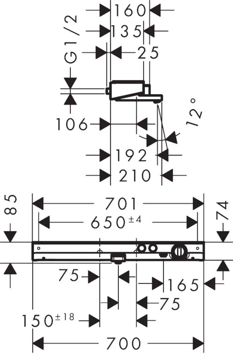 Термостат Hansgrohe ShowerTablet Select 700 13183400