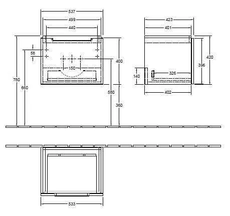 Тумба для умивальника Subway 2.0 Villeroy and Boch A68610FP