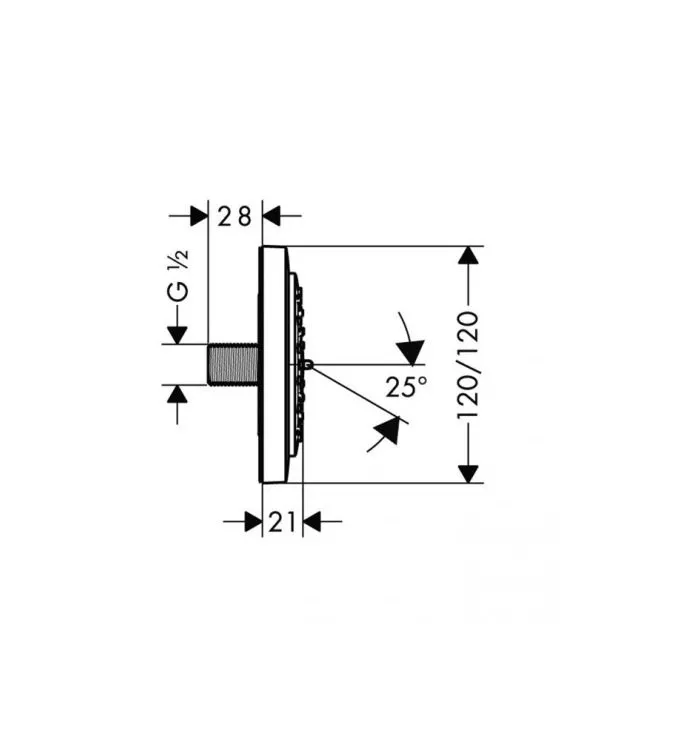 Боковая форсунка Hansgrohe PuraVida 28430000