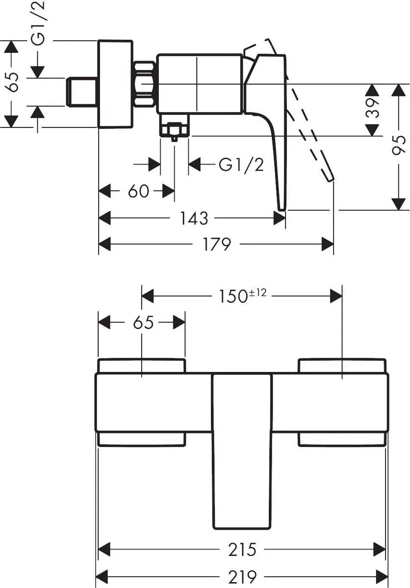 Смеситель для душа Hansgrohe Metropol 32560990