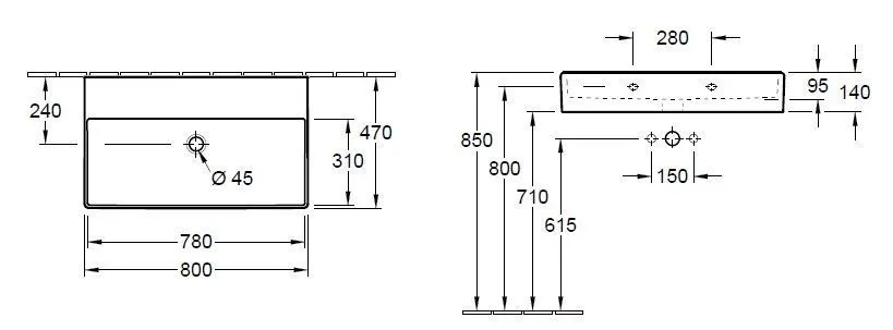 Подвесной умывальник Villeroy and Boch Memento 2.0 4A2283RW