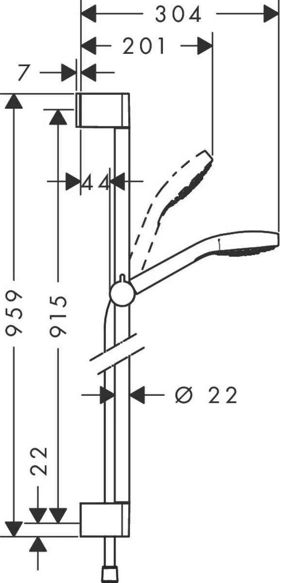 Душовий набір Hansgrohe Croma Select E Vario (110/900-650) 3jet 26593400