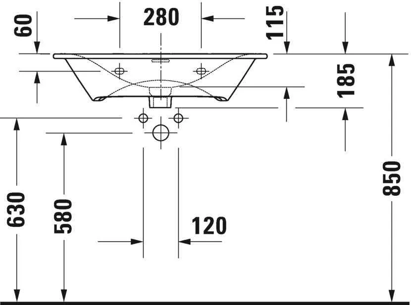 Умивальник Duravit Viu 2344730060