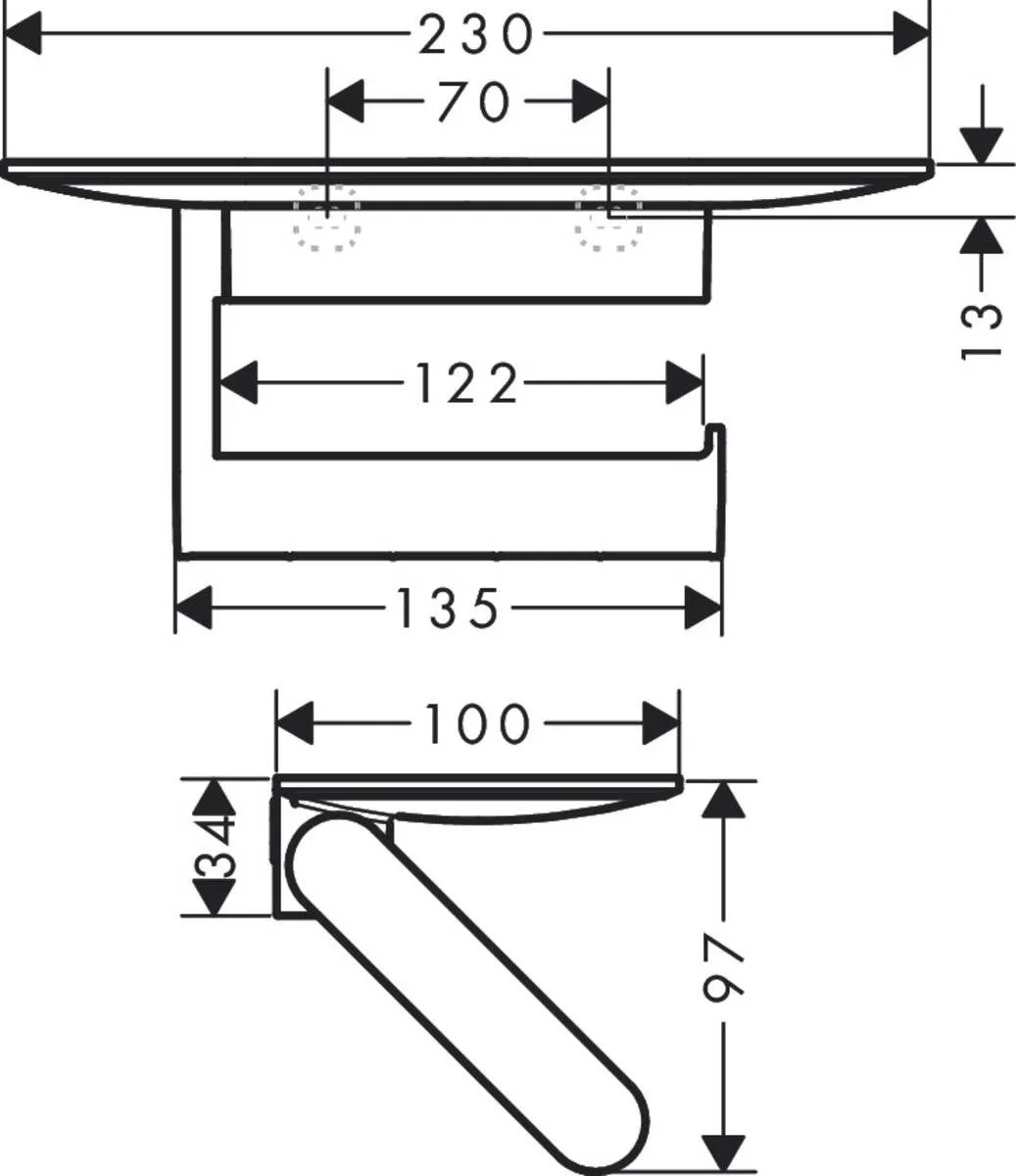 Бумагодержатель Hansgrohe WallStoris 27928670