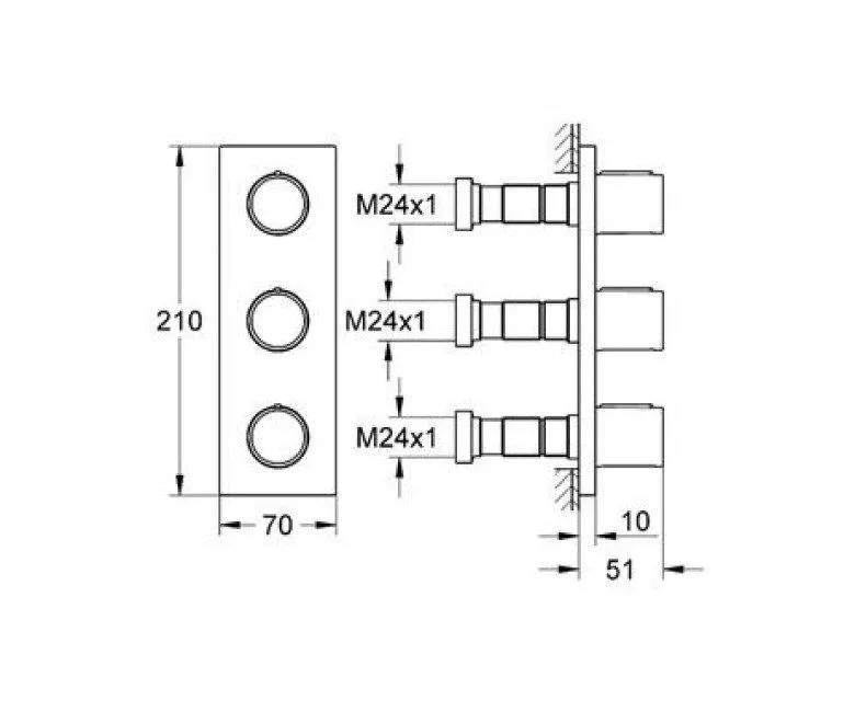 Внешняя часть Grohe Grohtherm F 27625000