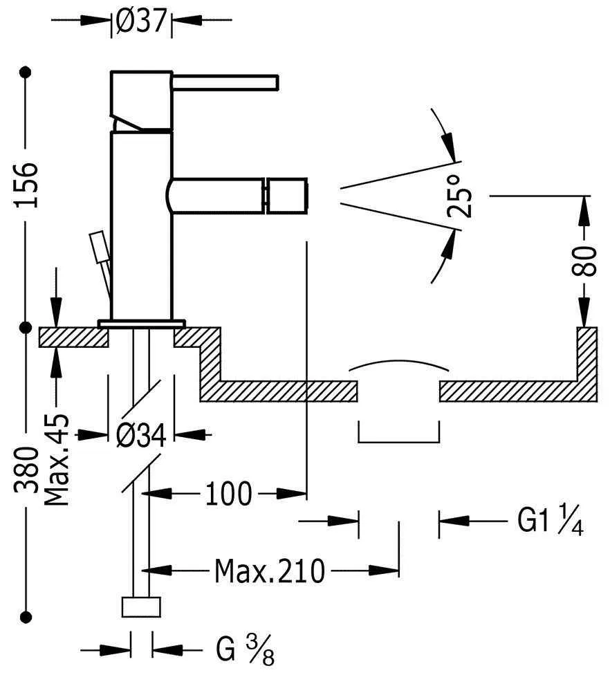 Змішувачі для біде Tres Study 26212001D