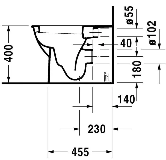 Унитаз напольный Duravit Darling New (пристенный) 2139090000