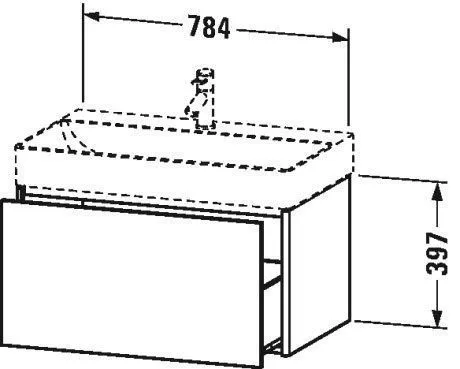Тумба XSquare Duravit 784 x 460 мм (без раковины) XS406201818