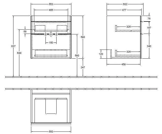 Тумба для умивальника Venticello Villeroy and Boch A92301VG