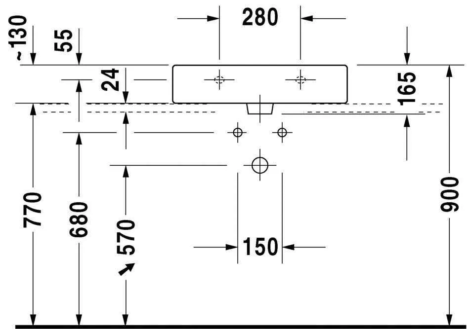 Умивальник на стільницю Duravit Vero 0454600027