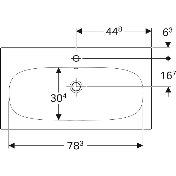 Раковина встраиваемая в столешницу Geberit Acanto 500.642.01.2