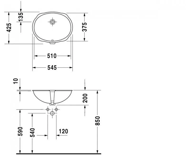 Умывальник DURAVIT SANTOSA 0466510000