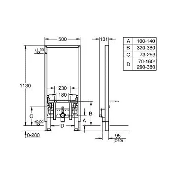 Инсталляция для биде Grohe Rapid SL 38553001