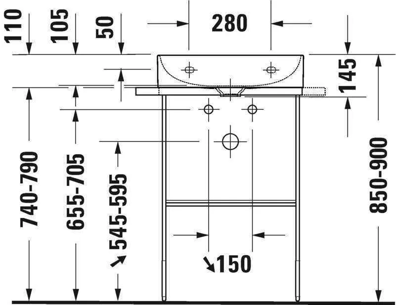 Умивальник Duravit DuraSquare 2353500040