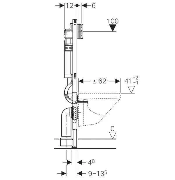 Інсталяція для унітазу Geberit Duofix Sigma 111.362.00.5