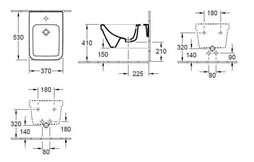 Біде підвісне Villeroy and Boch Architectura 44850001