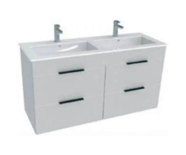 Умывальник двойной с тумбой Jika Cube H4536621763001