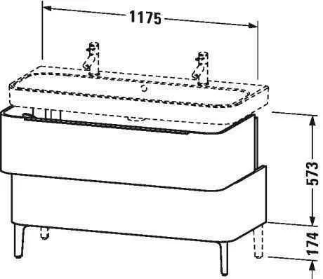 Тумба Happy D.2 Duravit  1175 x 480 мм (без раковини) H2637507575