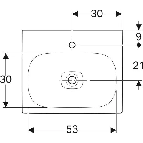 Умывальник подвесной Geberit CITTERIO 500.544.01.1