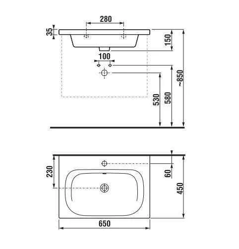 Тумба з умивальником Jika Mio H812714H7154500