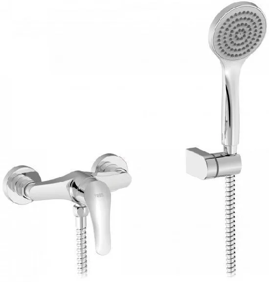 Base Plus Смеситель для душа з душевым набором, хром