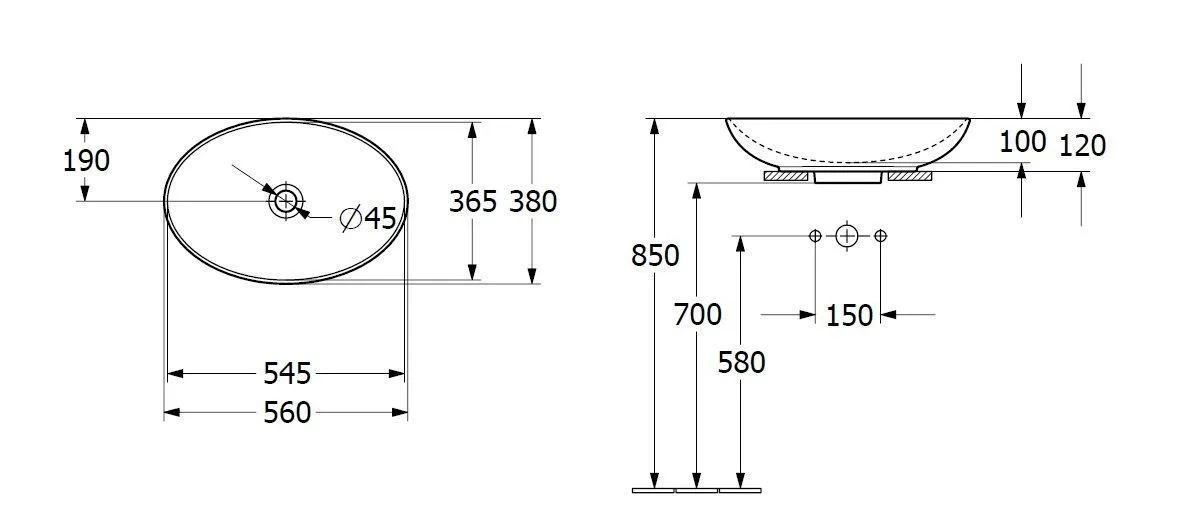 Раковина на столешницу Villeroy and Boch Loop and Friends 4A4701R1