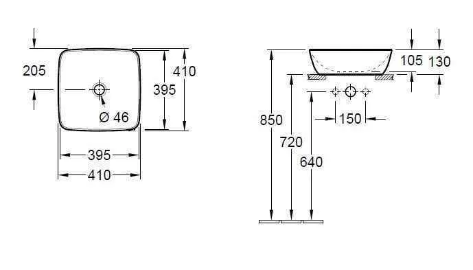 Раковина на стільницю Villeroy and Boch Artis 417841BCW0