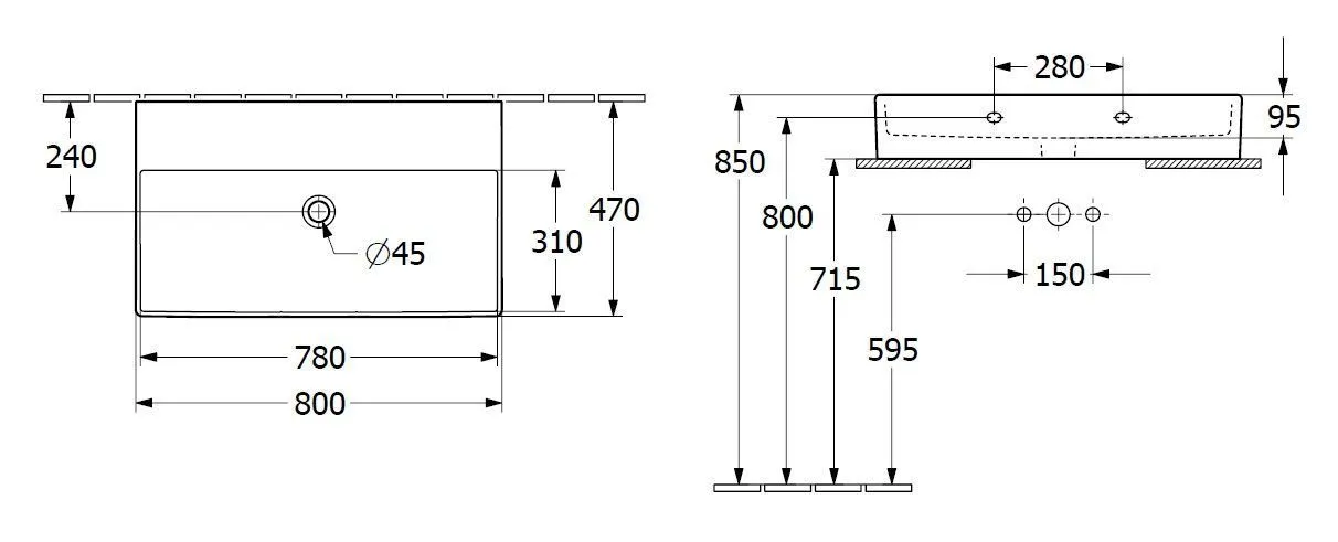 Раковина на столешницу Villeroy and Boch Memento 2.0 4A228Fi4