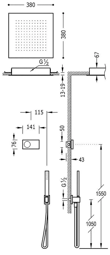 Душевая система Tres Shower Technology 9288552