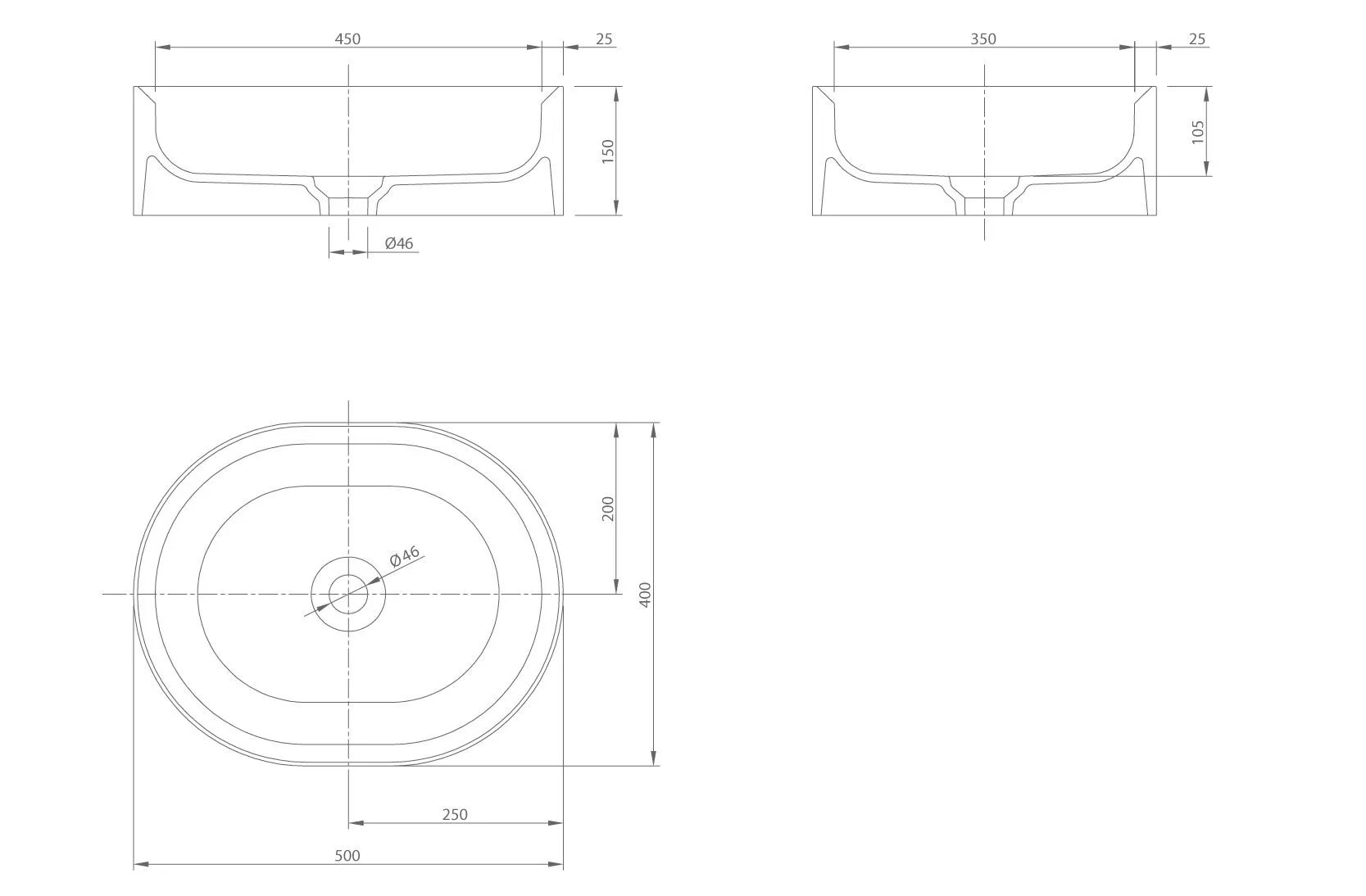 Раковина на столешницу Knief Pearl 0600-053-01