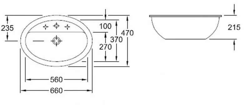 Раковина под столешницу Villeroy and Boch Loop & Friend 560Х370