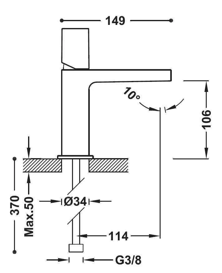 Змішувач на раковину Tres Project 21110302