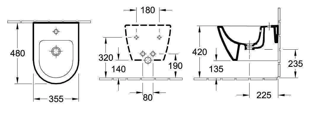 Біде підвісне Villeroy and Boch Subway 2.0 54060001