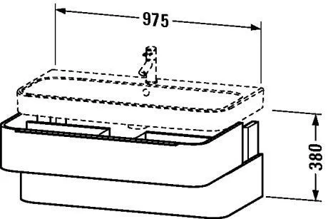 Тумба Happy D.2 Duravit 975 x 480 мм (без раковины) H2636607575