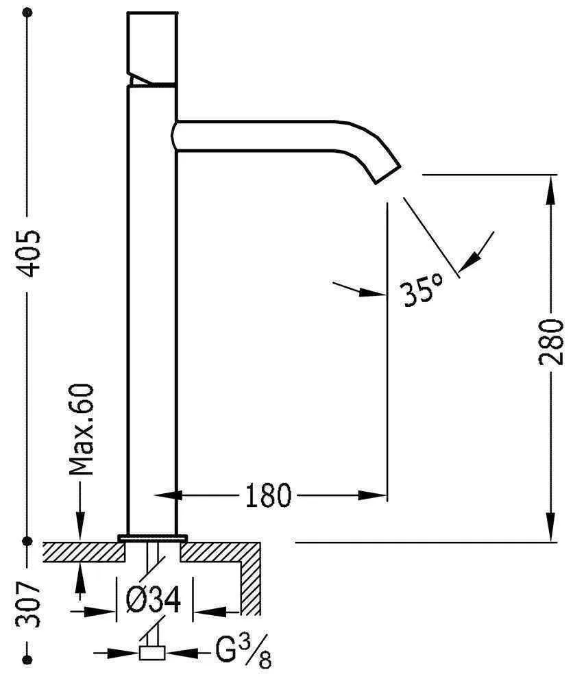 Змішувачі для раковини Tres Study 26130801TBL