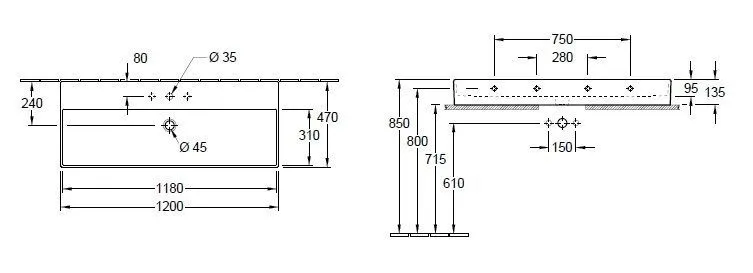 Раковина на столешницу Villeroy and Boch Memento 2.0 4A22CHi4