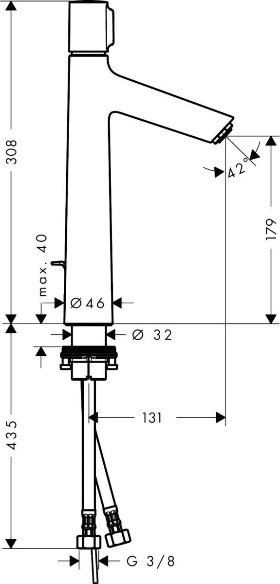 Смеситель для умывальника Hansgrohe Talis Select S 72044000