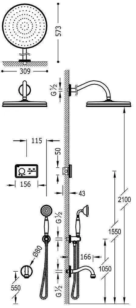 Душова система Tres Clasic 09226301OR