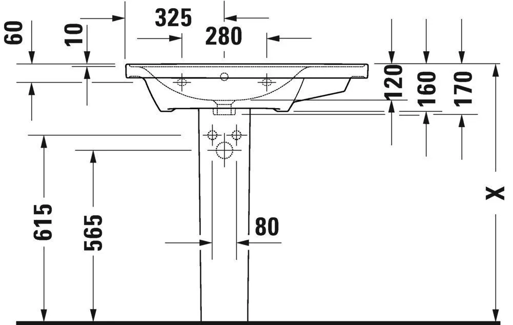Умывальник Duravit D-Neo (ассиметричный) 2369800060